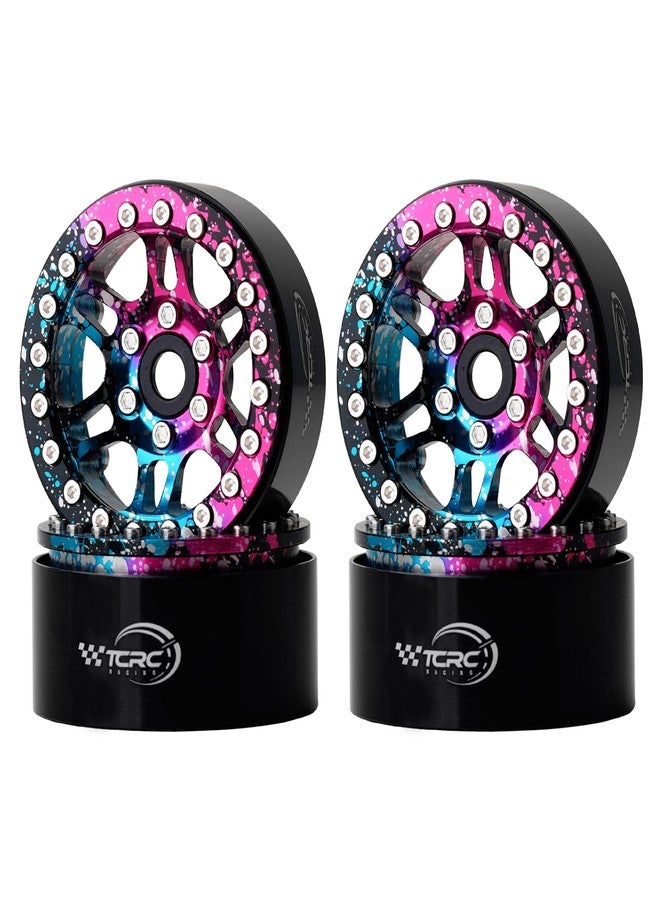 TCRC 4PCS Splash Anodizing Aluminum 1.9 Inch Beadlock Wheels Hubs for 1/10 RC Crawler Axial Wraith RR10 YETI SCX10 D90 TRAXXAS TRX4 CC01 - Image 4